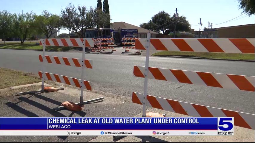 Weslaco officials: Chemical leak at water plant contained, shelter in place lifted