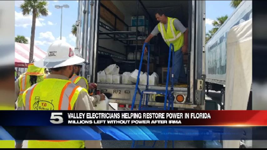 Valley Electricians Helps Restore Power after Hurricanes Harvey, Irma