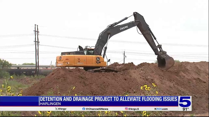 Detention pond project underway in Harlingen