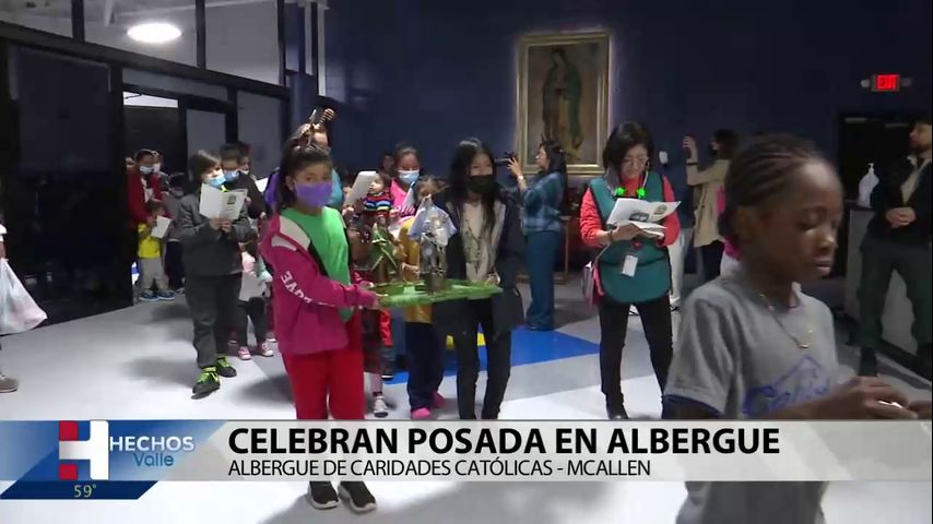 Celebran posada en el albergue de caridades católicas de Mcallen