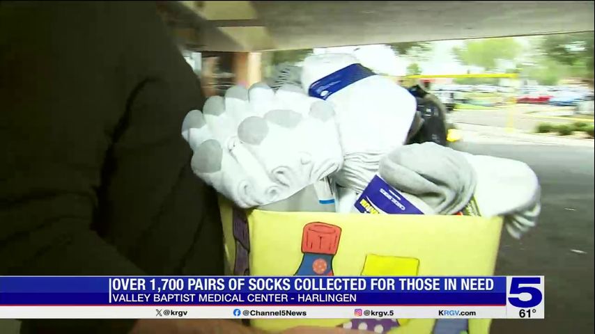 Over 1,700 pairs of socks collected during Valley Baptist sock drive