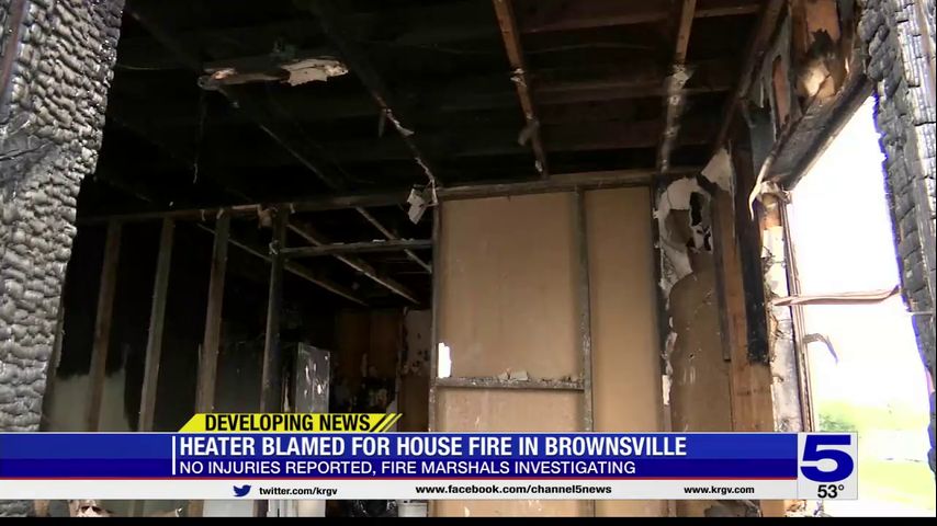 Officials say heater caused house fire in Brownsville