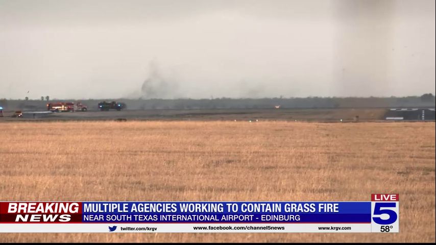 UPDATE: Edinburg airport reopens following nearby grass fire