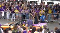 LSU Women's Basketball paraded through campus, ended with celebration in PMAC