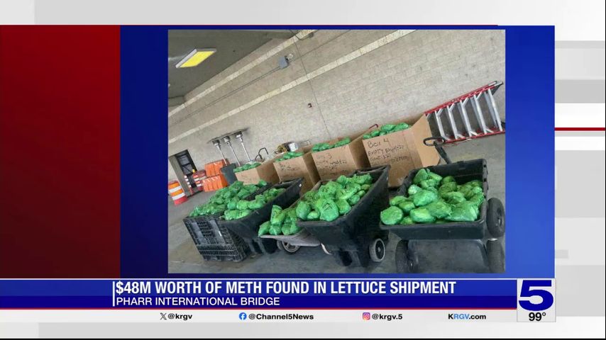 Record-breaking 3,400 pounds of methamphetamine seized at Pharr International Bridge