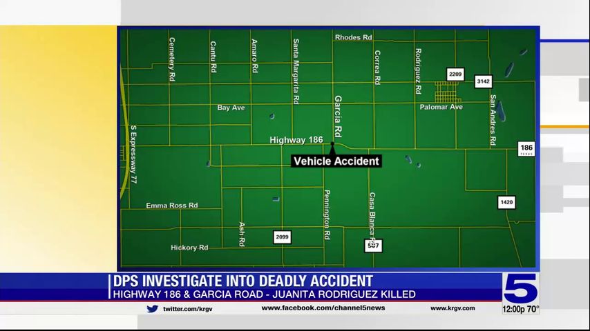 DPS investigating after San Perlita woman killed in one-vehicle crash