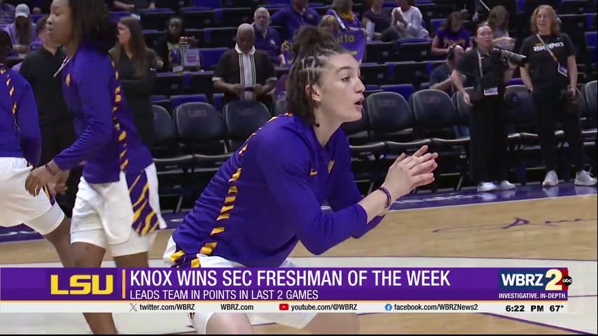 Lsu S Grace Knox Wins Sec Freshman Of The Week