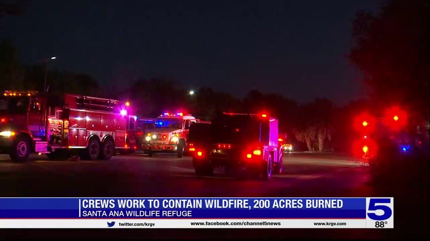 Multiple crews responding to fire at Santa Ana Wildlife Refuge