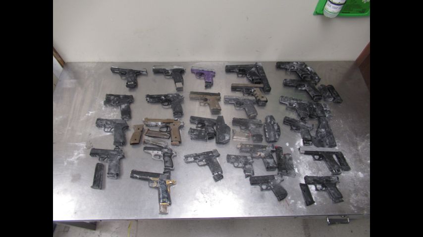 CBP seizes weapons and magazines found in bus at Hidalgo Port of Entry