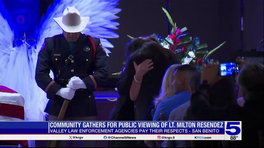 Public viewing service held for slain San Benito police officer