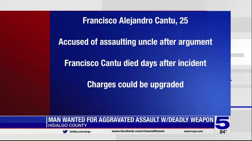 Man accused of assaulting uncle in rural Edinburg, wanted on aggravated assault charge