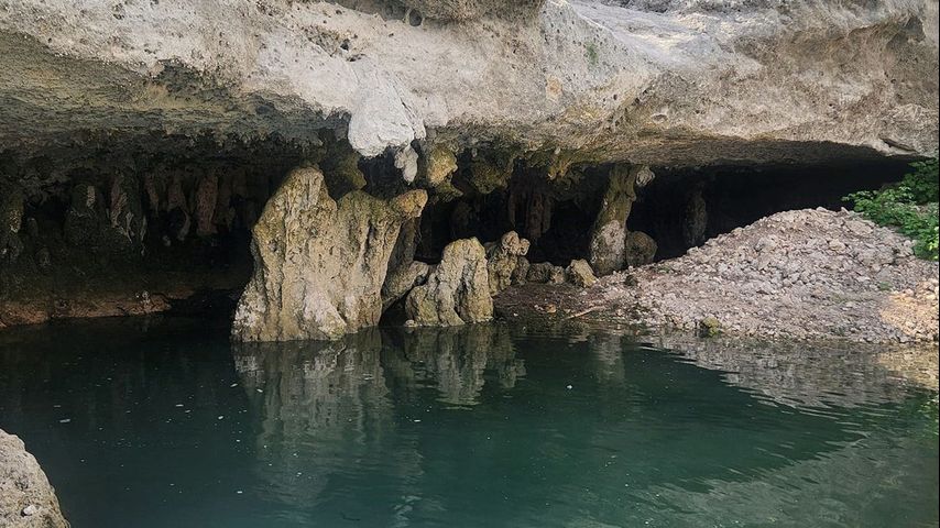 In Texas, water levels are so low a rarely-seen underwater cave and century-old ruins have appeared