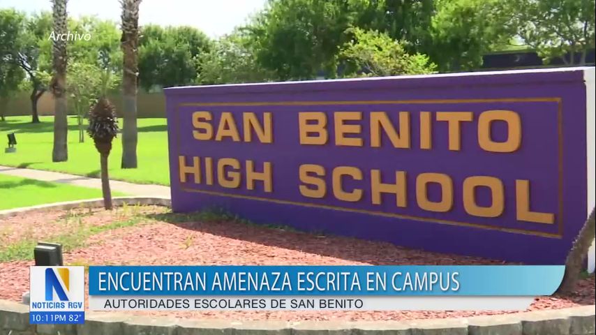 Autoridades escolares de San Benito encuentran amenaza escrita en campus