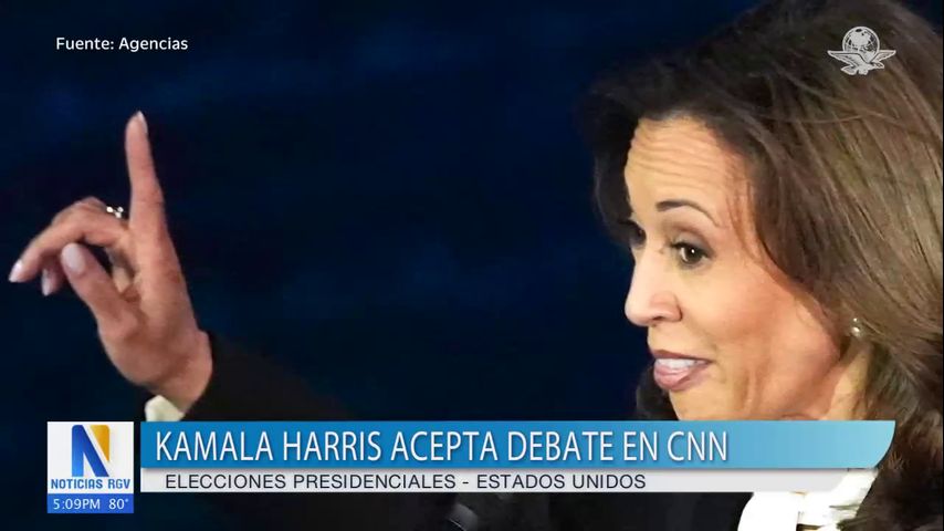 Vicepresidenta Kamala Harris acepta invitación de CNN para debate en octubre