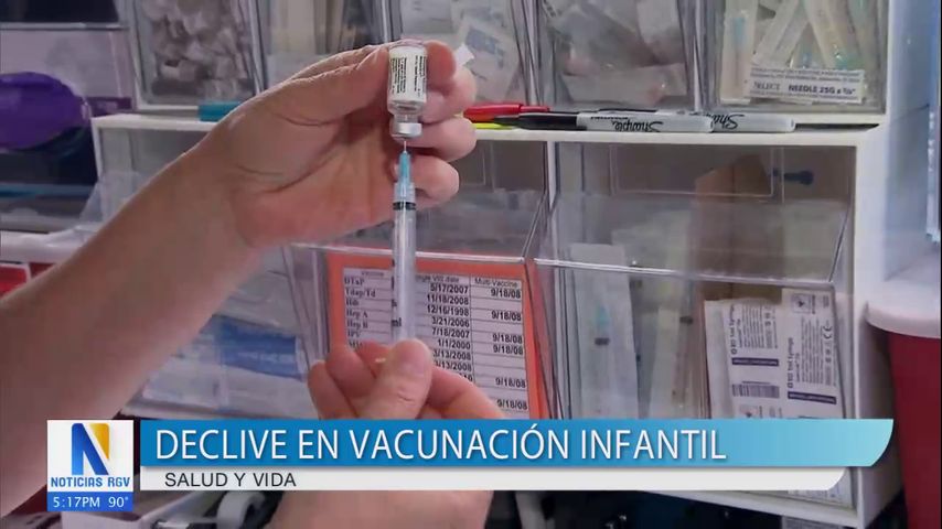 Se reporta declive en vacunación infantil