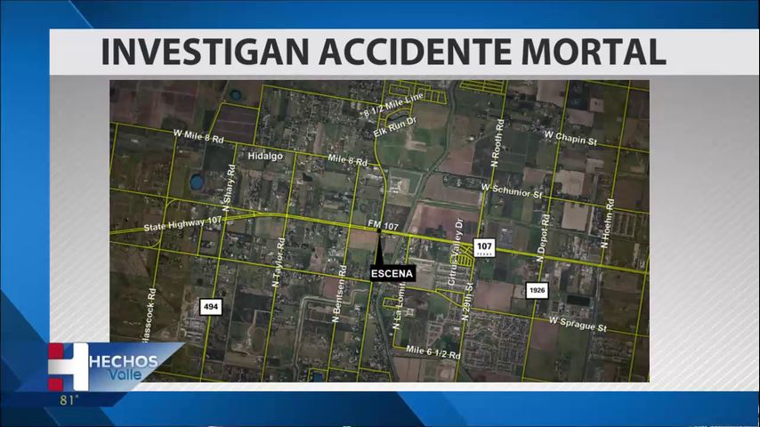 Policía de McAllen investiga accidente mortal