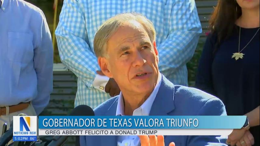 Gobernador Greg Abbott felicita a al presidente electo Donald Trump