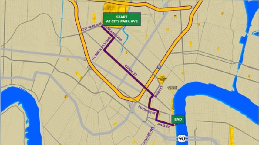 Jefferson Parish Mardi Gras Parade Routes