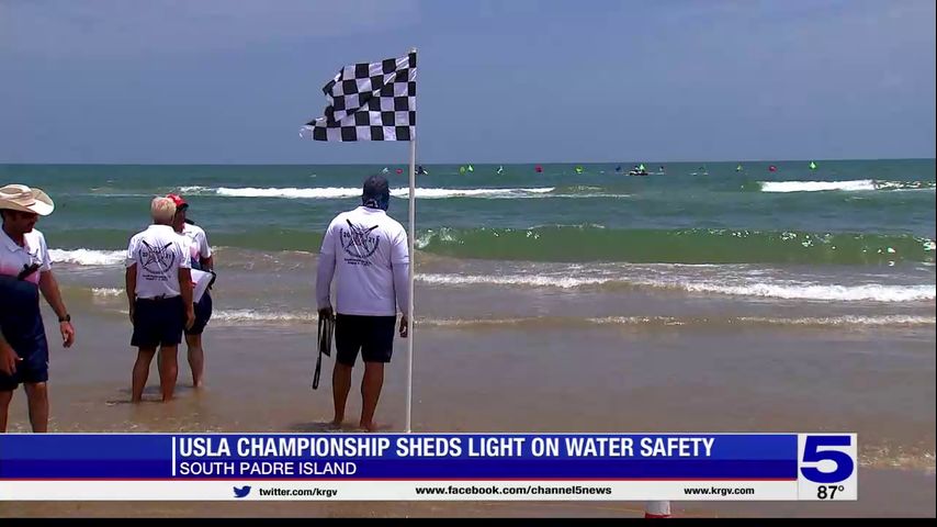 Cameron County Beach Patrol participating in lifeguard competition