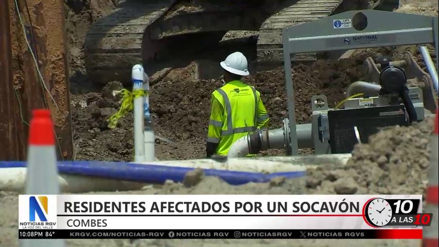 Residentes de Combes siguen hirviendo agua a pesar de socavón abierto desde abril