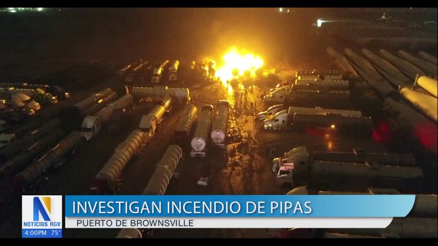 Investigan incendio de cisternas en el Puerto de Brownsville