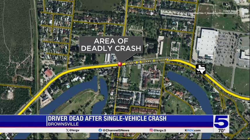 One person killed in single-vehicle crash in Brownsville