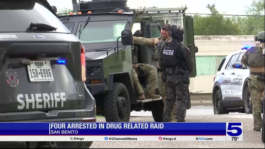 4 people detained following raid in San Benito home