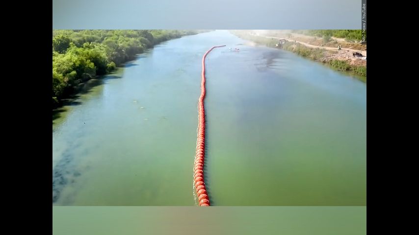 Federal appeals court says Texas’ floating barriers can remain in Rio Grande for now