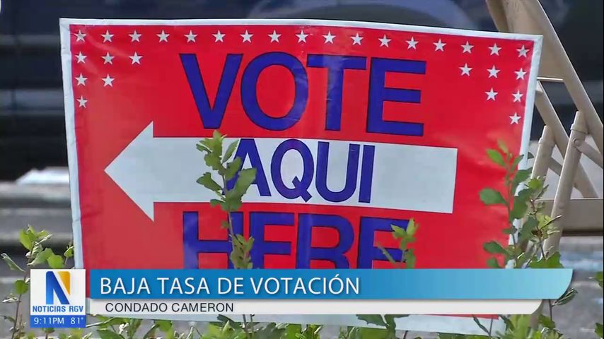 Condado Cameron reporta baja tasa de votación