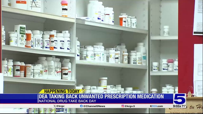 DEA collecting unwanted prescription medication as part of National Drug Take Back Day