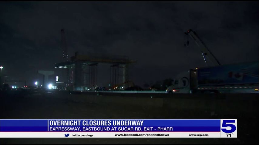 Overnight closures at the Pharr interchange underway