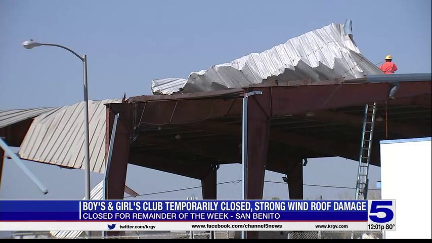 Boys & Girls Club of San Benito temporarily closed after strong winds damage pavilion