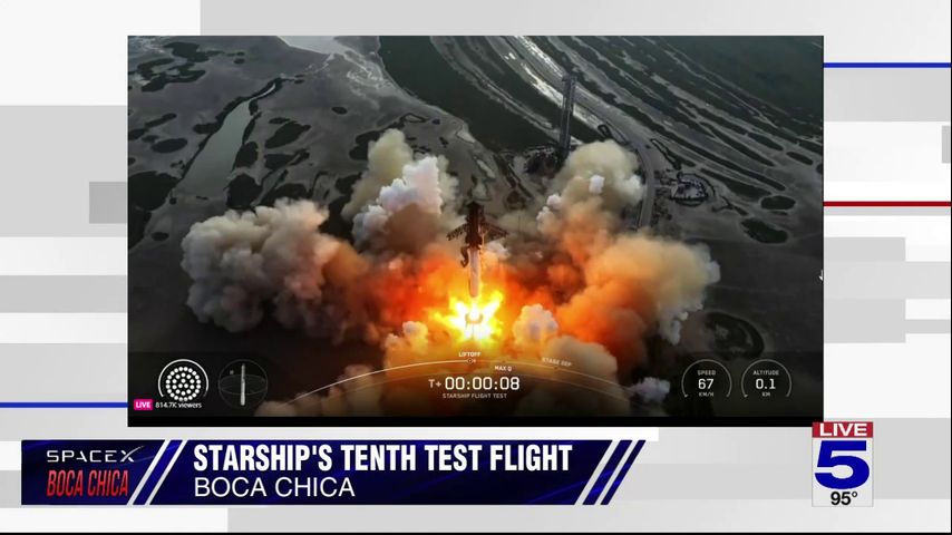 WATCH: Starship's 10th launch from Starbase