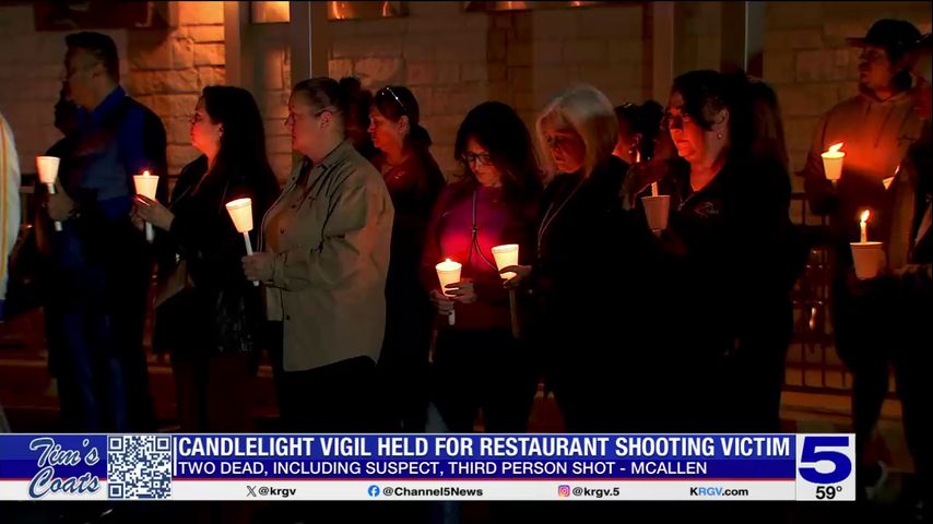 Candlelight vigil held for victim killed in a murder-suicide in McAllen