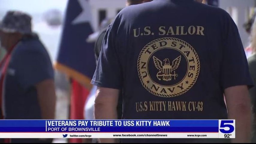 'We want to say goodbye to her': Veterans pay tribute to USS Kitty Hawk
