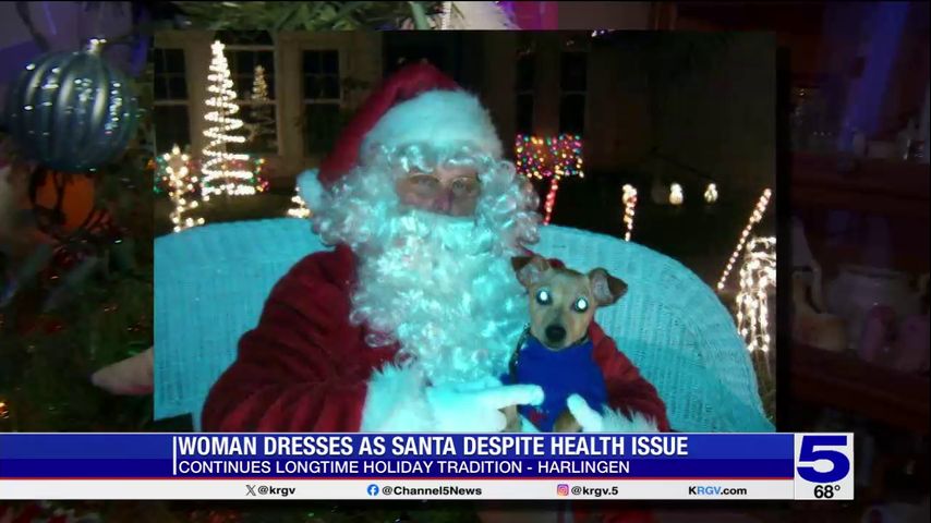 Despite health issue, Harlingen woman continues tradition of dressing up as Santa for the community