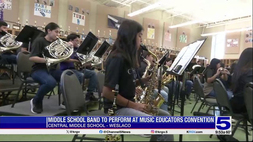 Weslaco middle school band selected to perform at music educators convention in San Antonio