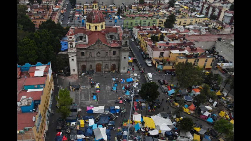 US border policy spurred migrant camps hundreds of miles away in Mexico's capital