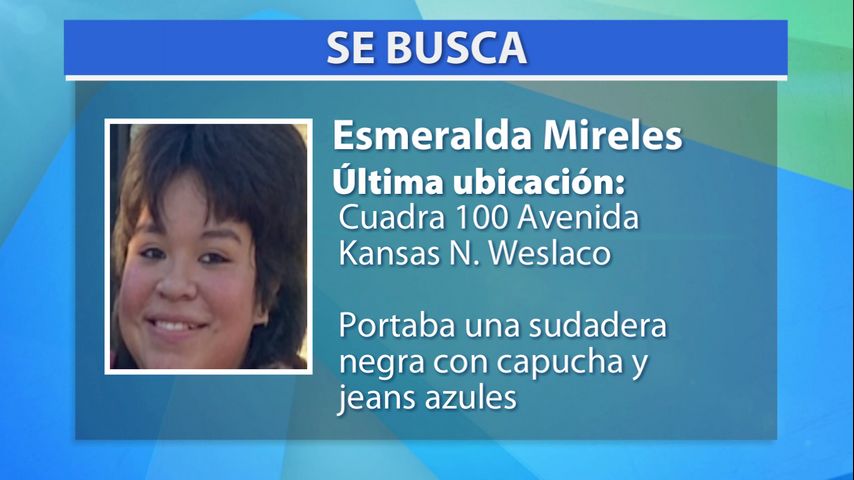 Se intensifican búsqueda de adolescente en Weslaco