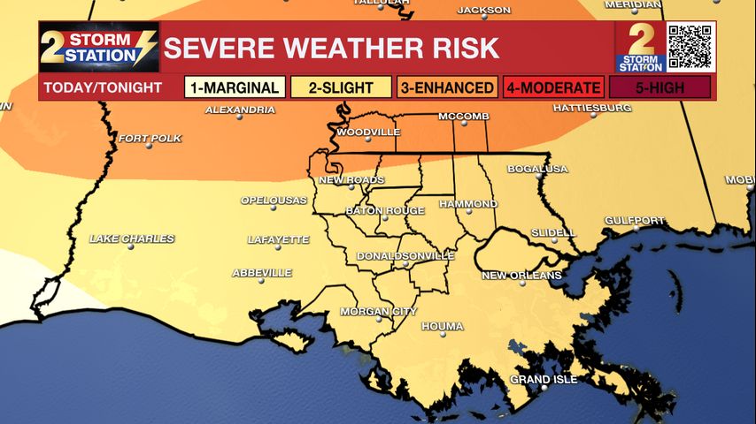 Strong to severe storms are possible this evening