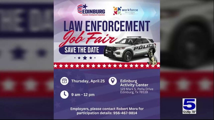 Law enforcement job fair set for Thursday in Edinburg