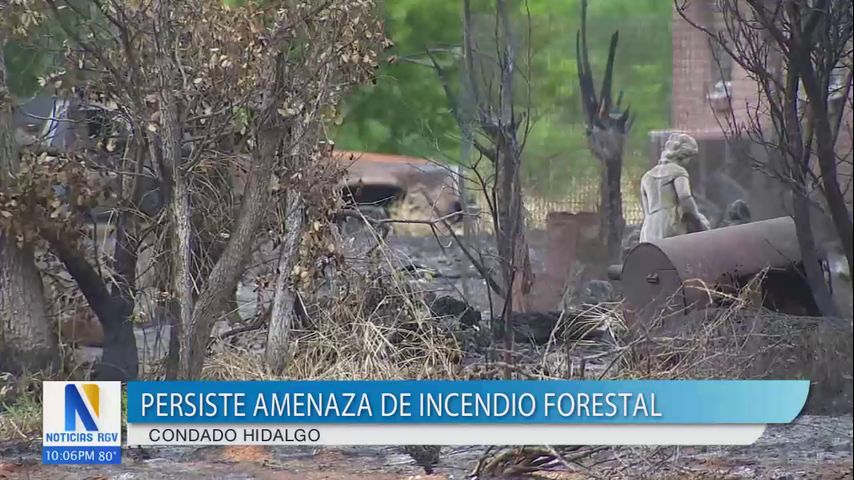 Persiste amenaza de incendio forestal en condado Hidalgo