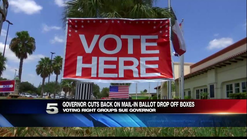 Governor's decision to restrict where mail-in ballots may be dropped off sparks criticism, lawsuit