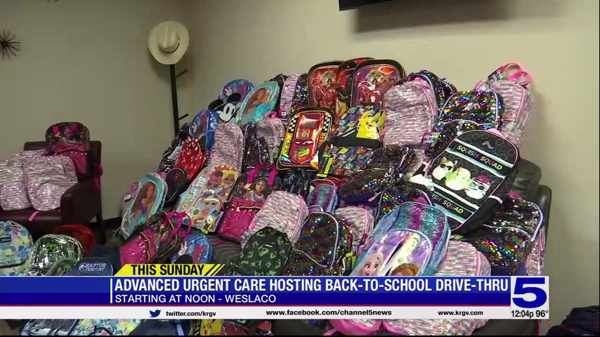 Advanced Urgent Care hosting back-to-school drive-thru party in Weslaco
