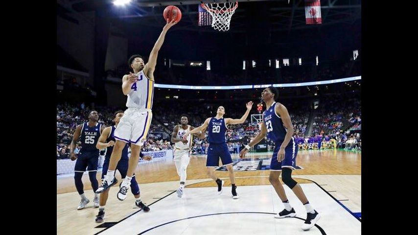 Mays scores 19, LSU escapes with 79-74 win against Yale