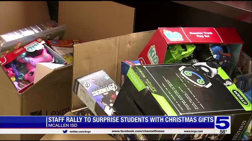 McAllen ISD staff surprises students with Christmas gifts