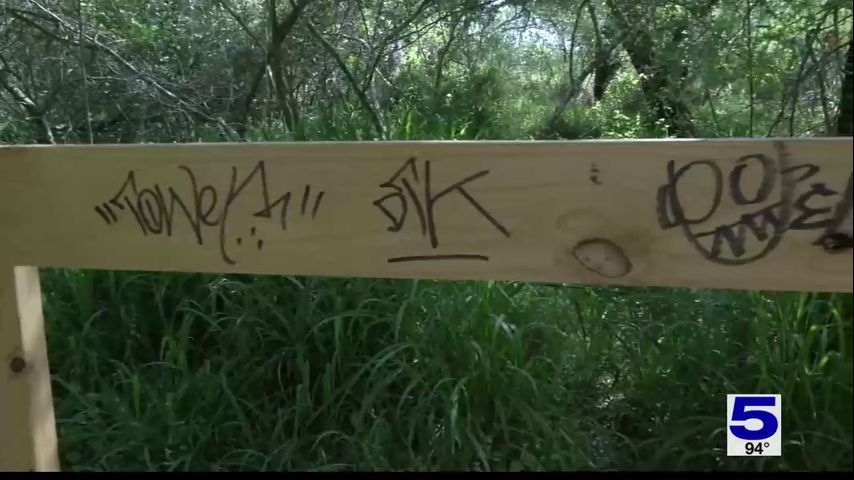 Caretaker at Harlingen park dealing with vandalism