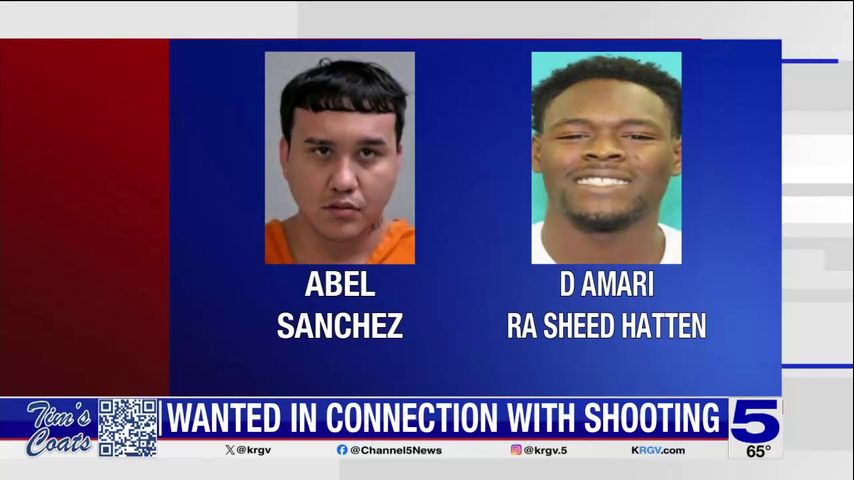 Two suspects wanted in connection with McAllen shooting that injured two people