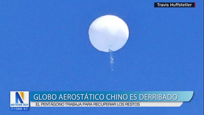 EEUU derriba globo chino; Beijing emite advertencia