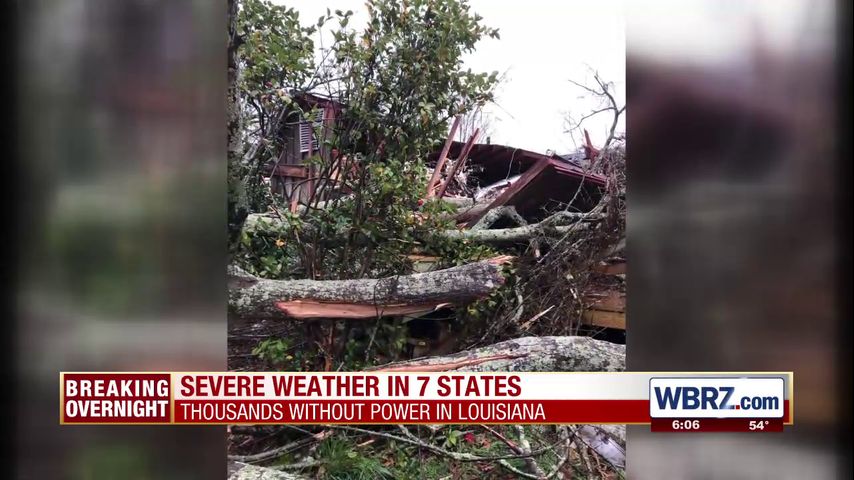 Multiple southern states pummeled by severe weather Wednesday night